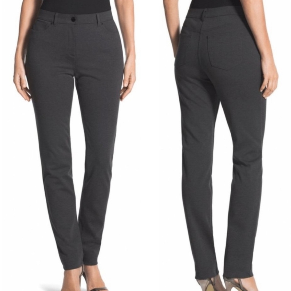 Chico's So Slimming Peyton Pant 1.5 10 Graphite Heather Grey